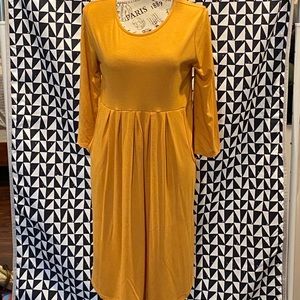New mustard yellow dress with pockets